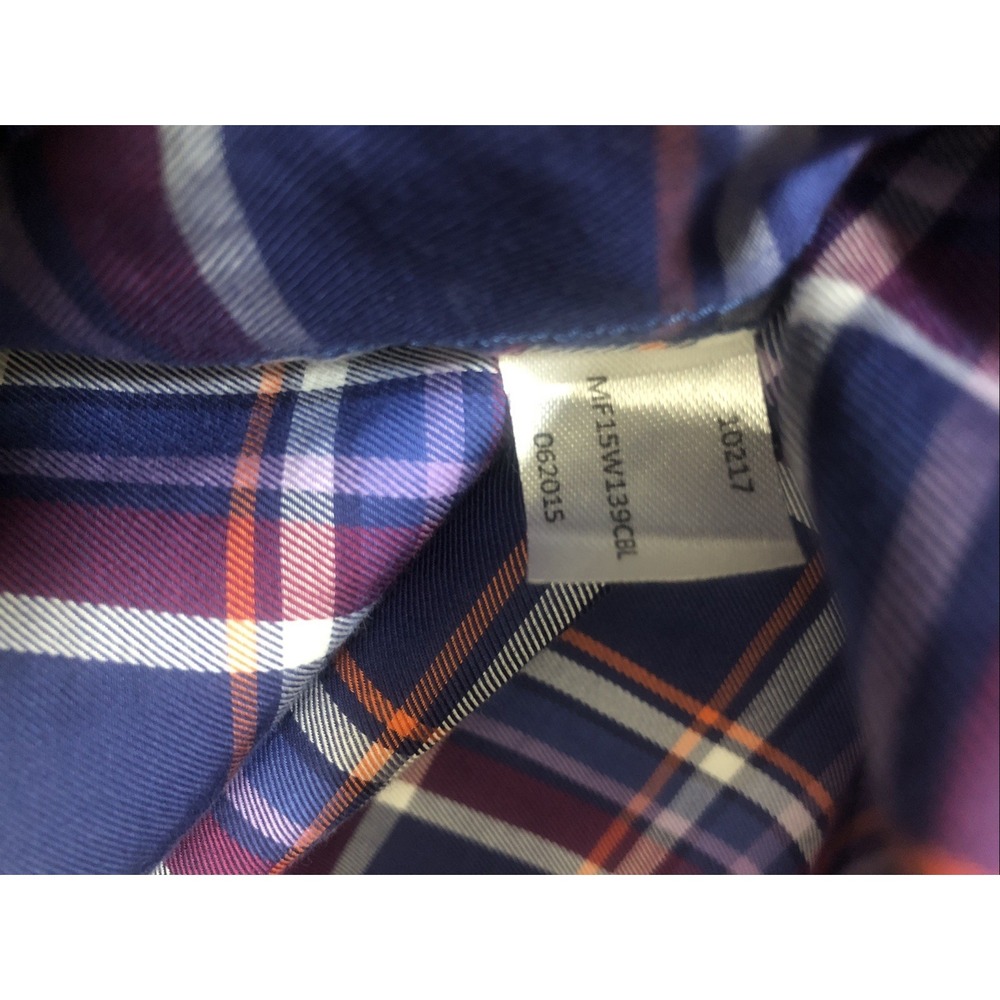 Peter Millar Purple Plaid Men's XL Long Sleeve Button Down Shirt 100% Cotton - Picture 7 of 7